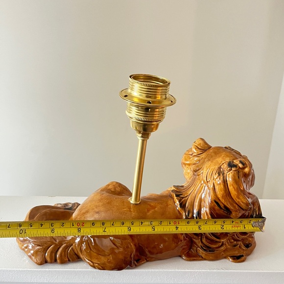 Brown Ceramic Dog Lamp - Picture 4 of 6